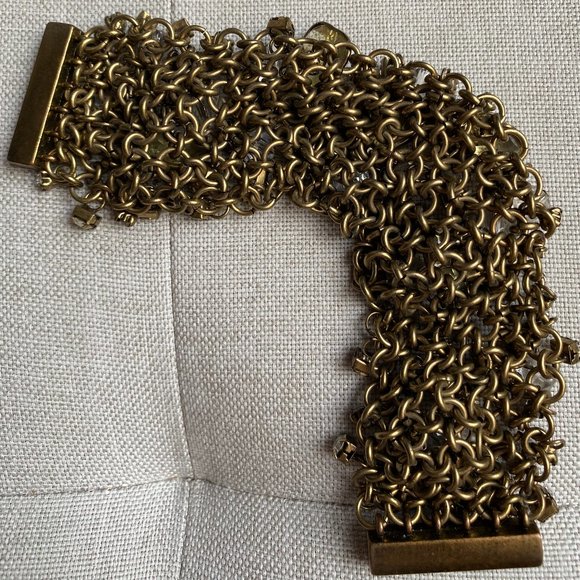 J. Crew Vintage Magnetic Clasp Dangling Stones Bracelet - Picture 3 of 5